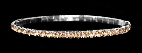 #11950LtColorado - Single Row Stretch Rhinestone Bracelet - Lt Colorado Silver (Limited Supply) Bracelets Rhinestone Jewelry Corporation