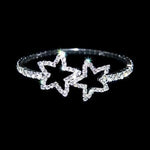 #15638 - Open Star Single Coil Bracelet Bracelets Rhinestone Jewelry Corporation