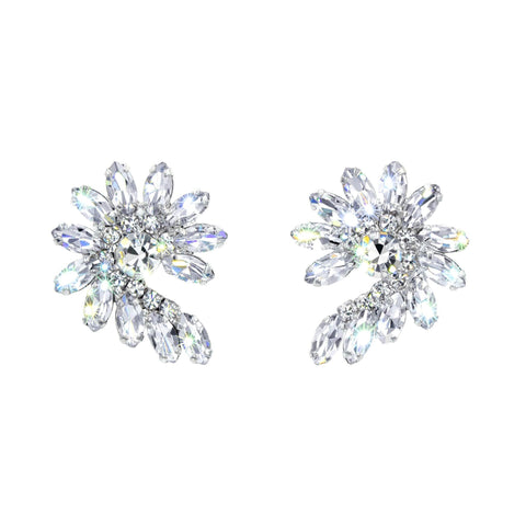 #16902 - Sunburst Earrings - 1" Earrings - Button Rhinestone Jewelry Corporation