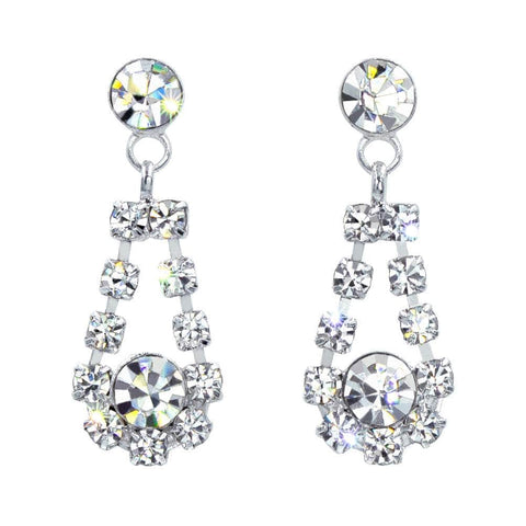 #13564 - Dangle Teardrop Earring Earrings - Dangle Rhinestone Jewelry Corporation