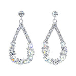 #16914 - Pear Wreath Dangle Earrings - 2.75" Earrings - Dangle Rhinestone Jewelry Corporation