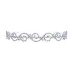 #16843S - Romance in the Hair Headband - Silver Plated Headbands Rhinestone Jewelry Corporation