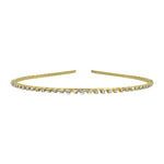 #6548G - Single Row Rhinestone Headband - Gold Plated Headbands Rhinestone Jewelry Corporation