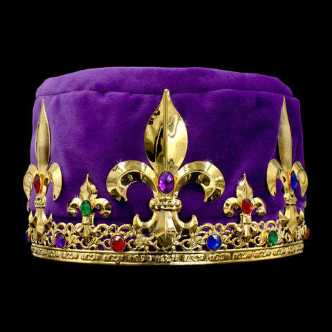 King's Crown #17360-Purple Men's Crowns and Scepters Rhinestone Jewelry Corporation