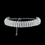 5 Row Domed Choker #11485 Necklaces - Collars Rhinestone Jewelry Corporation