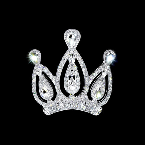 #17398 - Royal Statement Crown Pin Pins - Pageant & Crown Rhinestone Jewelry Corporation