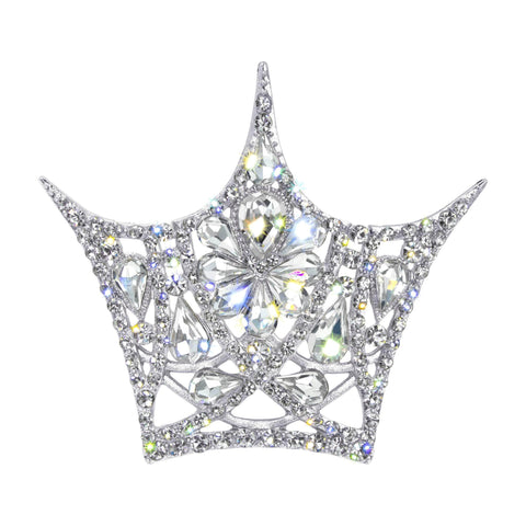 #17515 - Noble Beauty Crown Pin Pins - Pageant & Crown Rhinestone Jewelry Corporation