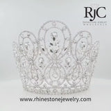 #17378 - The Eden Adjustable Crown - 6" Tall Tiaras & Crowns up to 6" Rhinestone Jewelry Corporation