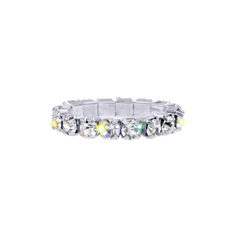 #15398 Single Row Stretch Rhinestone Ring (Limited Supply) Rings Rhinestone Jewelry Corporation