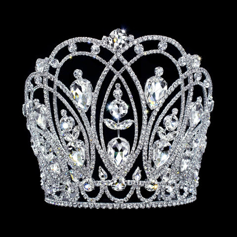 #17375 The Bliss Tiara with Combs - 6" Tiaras & Crowns over 6" Rhinestone Jewelry Corporation