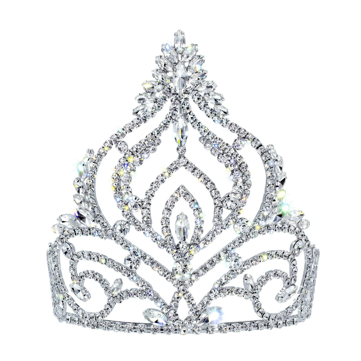 Tiara Tiara Crown Cubic Zirconia Crystal Wedding Hair Accessory