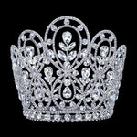 #17378 - The Eden Adjustable Crown - 6" Tall Tiaras & Crowns up to 6" Rhinestone Jewelry Corporation