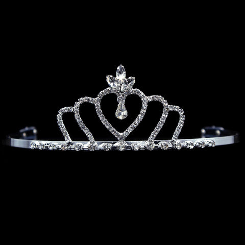 Tiaras up to 2" #17559 - Triple Heart Crown Tiara (Limited Supply)