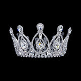#17362 - Royal Statement Full Crown with Rings - 3" Tiaras up to 4" Rhinestone Jewelry Corporation