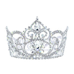 #17437 - Fairy Tale Princess Tiara Bucket Crown - 3.5" Tall x 4.75" Diameter Tiaras up to 4 Rhinestone Jewelry Corporation
