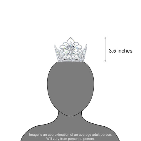 #17440 - Island Princess Bucket Crown - 3.5" Tall and 4.25" Diameter Tiaras up to 4 Rhinestone Jewelry Corporation