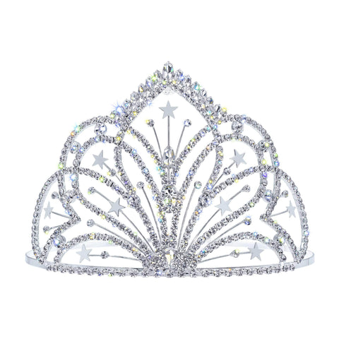 #16215 - Radiant Star Burst Cowgirl Hat Crown Western Jewelry Rhinestone Jewelry Corporation
