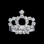 #13911 Rhinestone Crown Adjustable Ring Rings Rhinestone Jewelry Corporation