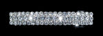 #12705 - 3 Row Rectangle Barrette Barrettes Rhinestone Jewelry Corporation