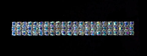 3 Row AB Rhinestone Barrette - #3087AB Barrettes Rhinestone Jewelry Corporation