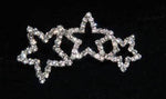 #9231 - Triple Star Barrette Barrettes Rhinestone Jewelry Corporation