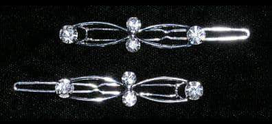 #15302 Criss-Cross Wire Bobbie Pins Bobbie and Hair Pins Rhinestone Jewelry Corporation