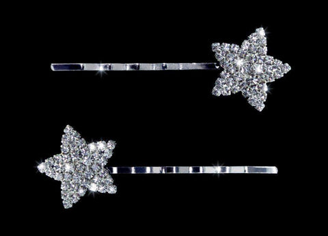 #15669 - Star Glimmer Bobbie Pin Set Bobbie and Hair Pins Rhinestone Jewelry Corporation