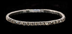 #11950 Single Row Stretch Rhinestone Bracelet - Velvet (Gray)  Silver (Limited Supply) Bracelets Rhinestone Jewelry Corporation