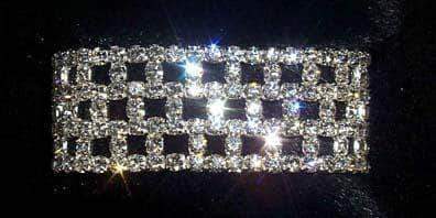 #12163 Checkerboard Stretch Bracelet Bracelets Rhinestone Jewelry Corporation