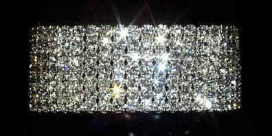 #13267XS - 7 Row Stretch Rhinestone Bracelet - Crystal Silver Bracelets Rhinestone Jewelry Corporation