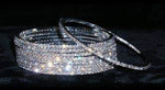 #15094 - Single Thin Rhinestone Bangle Bracelets Rhinestone Jewelry Corporation
