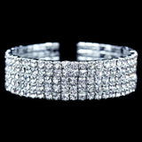 #16514 - 5 Row Coil Rhinestone Cuff Bracelet Bracelets Rhinestone Jewelry Corporation