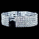 #16514 - 5 Row Coil Rhinestone Cuff Bracelet Bracelets Rhinestone Jewelry Corporation