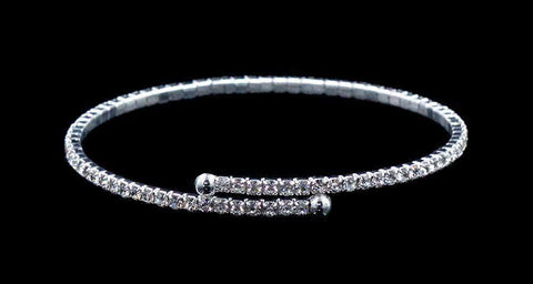 #16671 - Extra Thin Wraparound Coil Bracelet Bracelets Rhinestone Jewelry Corporation