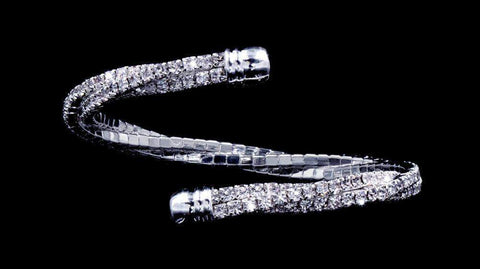 #16837 - Braided Criss Cross Wraparound Coil Bracelet Bracelets Rhinestone Jewelry Corporation