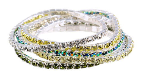#91111 - Lemon Grass Buncher Bracelets Bracelets Rhinestone Jewelry Corporation