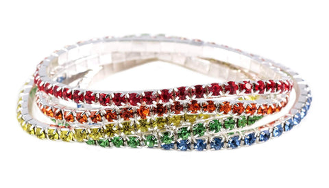 #91117 - Rainbow Buncher Bracelets Bracelets Rhinestone Jewelry Corporation