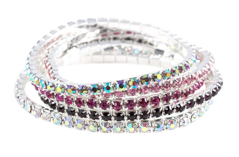 #91120 - Pink-errific Buncher Bracelets Bracelets Rhinestone Jewelry Corporation