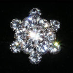 #14931 Floral Cluster Round Button - Small Buttons - Other Shapes Rhinestone Jewelry Corporation