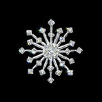 #17211 - Star Burst 1.25" Casted Button - Silver Plated Buttons - Other Shapes Rhinestone Jewelry Corporation