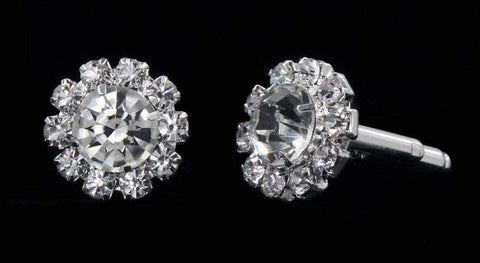 #14181 - Round Cuff Links (Limited Supply) Buttons - Round Rhinestone Jewelry Corporation