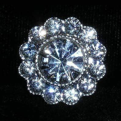 #15573 - Center Stone Daisy Button - 13/16" (Temporary Sale) Buttons - Round Rhinestone Jewelry Corporation