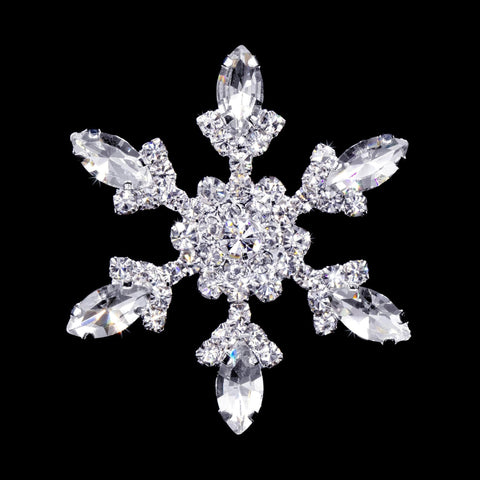 #11846 - Snowflake Pin Christmas Jewelry Rhinestone Jewelry Corporation