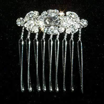 #12701 Fancy Stone Comb Combs Rhinestone Jewelry Corporation