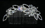 #14826 - Leaves and Flowers Comb Combs Rhinestone Jewelry Corporation