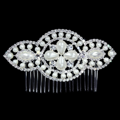 #16548- Pearl Eyelet Hair Comb (Limited Supply) Combs Rhinestone Jewelry Corporation