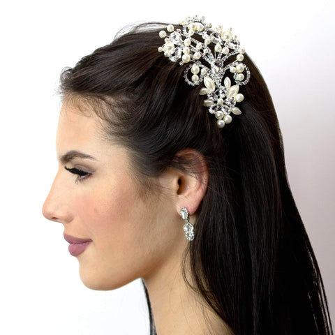 #16558 - Floral Breeze Comb Side Hair Comb Combs Rhinestone Jewelry Corporation