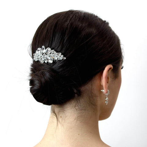 #16852 - Multi Fancy Stone Hair Comb Combs Rhinestone Jewelry Corporation