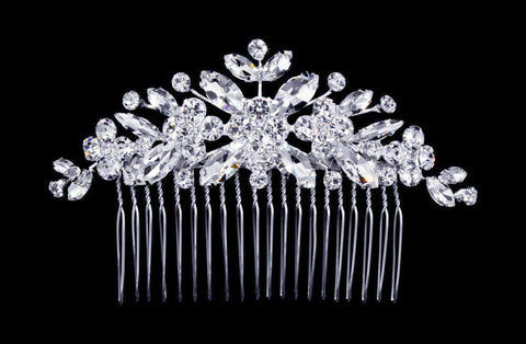 #16863 - Blossom Hair Comb Combs Rhinestone Jewelry Corporation