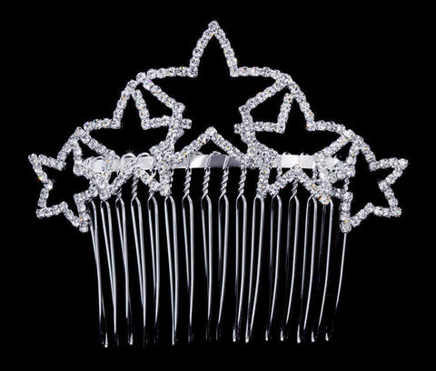 #16867 - Wishing Star Hair Comb Combs Rhinestone Jewelry Corporation